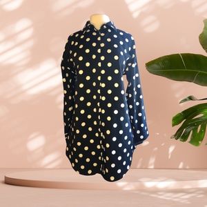 -Sister Jane Button-Down polk-a-dot black dress Shop Now!
